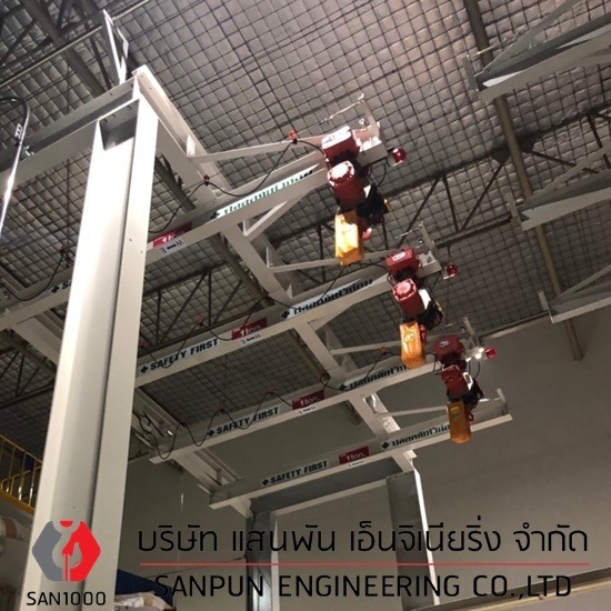 เครนรางเดี่ยว - ออกแบบติดตั้งเครนโรงงาน เครนรางเดี่ยว - ออกแบบติดตั้งเครนโรงงาน