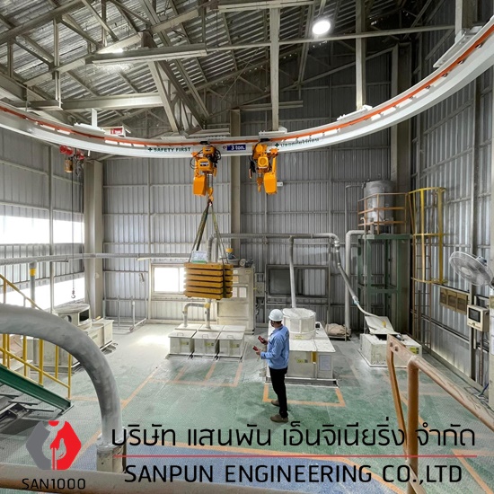 เครนรางเดี่ยว ติดตั้งเครนรางเดี่ยว อออกแบบเครนรางเดี่ยว Monorail crane