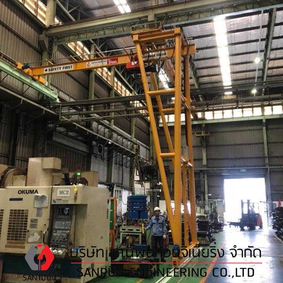 Semi gantry crane เครนกึ่งขาสูง เครนกึ่งเครนขา Semi gantry crane 3 ton 